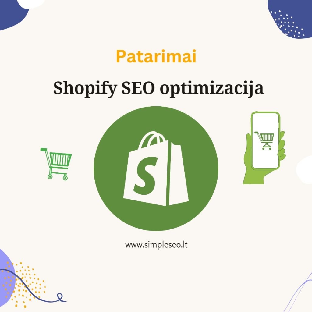 shopify seo optimizavimas